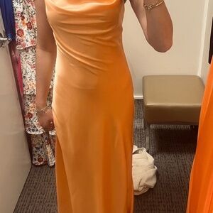 Semi-formal gown worn twice as bridesmaid.